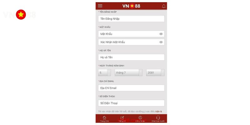 Đăng ký VN88 – Tạo tài khoản siêu tốc chỉ trong 1 phút