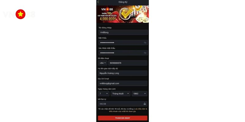 Những lỗi thường gặp khi tạo tài khoản đăng ký VN88